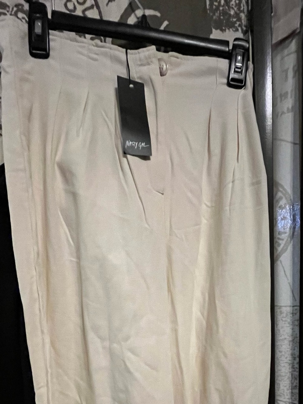 Nasty Gal Beige Boot-Cut Trousers